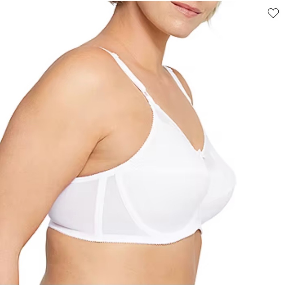 2 NWT Bali Flower Full Coverage Underwire Bra Bundle 48D White Bras